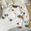 Conjunto de ropa de otoño para niños, ropa de casa de primavera y otoño para niños, ropa interior, pijamas de casa, ropa interior térmica para niñas pequeñas y niños pequeños