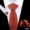Corbata de Negocios para Hombre Pañuelo de Bolsillo Traje Vestido Banquete Camisa Rojo Negro Polo Lunares Cuadros Corbata de 8cm