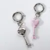 Colgante de Cabeza de Llave Igual de Blogger Ins Coreano Candado de Corazón Dorado Llavero Colgante de Bolsa Llavero de Pareja