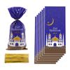 Bolsa de bolsillo con estampado Castillo Lunar Bolsillo plano de opp Bolsa de plástico para alimentos con cierre de alambre Bolsa de celofán para embalaje de alimentos