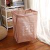 Cesta de Lavandería de Algodón y Lino Impermeable Cesta para Ropa Sucia Cesta de Almacenamiento de Ropa Sencilla Japonesa con Soporte de Hierro Tela Plegable Cesta Cubo para Ropa Sucia