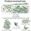MS8706 Plantas Verdes Creativas Plantas Tropicales Hoja de Tortuga Mariposa Pájaro Fondo Pegatinas de Pared Decorativas Pegatinas de Pared Autoadhesivas para Dormitorio