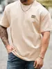 Jaqueta Masculina Casual Jacquard de Malha Manga Curta Tamanho Grande Novo Verão 2025