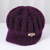 Gorro Cálido de Invierno para Montar para Mujeres Mayores Gorro de Otoño e Invierno para Madre Gorro para Personas de Mediana Edad y Mayores Nuevo Gorro de Punto de Terciopelo de 40 años