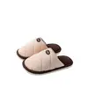 Sapatos de Algodão Color Block Modernos para Usar em Casa Feminino 2026 Outono/Inverno Novo Estilo Interno Com Pelúcia Quente Casal Solado Macio Chinelos de Algodão Masculino