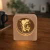 Luz de Noche de Cristal Souvenir Creativo de Cristal Adornos de Escritorio Lámpara de Mesita de Noche Puesto de Manualidades Regalos para Estudiantes y Maestros