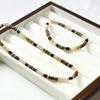 Collar de cuentas de ojo de tigre con forma de estrella, estilo nicho, de lujo, estilo francés, elegante, con cadena de lana estilo Maillard.