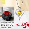 Collar explosivo transfronterizo de alta calidad en forma de corazón de Amazon para hombres y mujeres, con colgante de amor y cadena de clavícula con doce piedras de nacimiento.