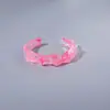 Pulseira de Acrílico Transparente Nova Moda Fresca Transfronteiriça Geométrico Assimétrico Textura Plissada Pulseira Aberta para Mulheres