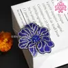 Parche de Flor con Diseño de Flor de Cinco Pétalos Tridimensional, Flor de Zapato con Pedrería, Parche de Tela de Flor Tridimensional Totalmente con Pedrería, Accesorio DIY de Flor de Zapato con Pedrería