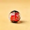 Vidro para cinzas de incenso, contas soltas, contas redondas, pulseira DIY, pingente de celular, fera devoradora de ouro multi-tesouro de cinco cores, materiais e acessórios para beadwork artesanal