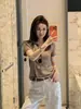 Conjunto Estilo Old Money Camiseta de Punto de Manga Corta con Cuello Polo para Mujer, Nuevo Modelo Verano 2026, Top Elegante de Alta Gama con Hombros Rectos