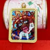Pingente de Aço Titânio Lado Único 4*5 Zakilam Passado e Presente Raposa de Nove Caudas Thangka Artesanal Thangka de Cinábrio Núcleo Pintado