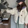 Chaqueta Abrigo Casual a Cuadros Nueva, Elegante, Holgada y Versátil para Niñas de Primavera y Otoño
