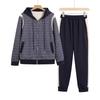 Madre otoño 2024 nuevo traje deportivo casual abrigo de moda para mujeres de mediana edad y mayores primavera y otoño estilo extranjero conjunto de dos piezas