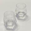 Chuangsite Novo Copo de 300ml com Padrão de Tecido Hexagonal Copo de Água Copo de Suco Copo de Whisky