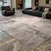 Alfombra estilo italiano para sala de estar, lujo ligero, alta gama, lavable y limpiable con paño, estilo minimalista, tapete para piso de dormitorio, impermeable y resistente a las manchas, área grande de cobertura total