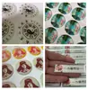 Etiqueta de Cristal Estampada en Oro, Pegatina de Transferencia UV, Abanico Portátil de PVC, Logo Redondo de Cristal, Pegatina Personalizada de Resina