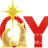 Letreros Navideños Iluminados para Belenes de Exterior Equipados con 250 Luces LED para Decoraciones Navideñas