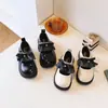Nuevos zapatos de otoño para niñas, dulces zapatos de princesa con lazo, estilo coreano, elegantes y versátiles zapatos de piel para niñas