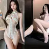 Lingerie Sexy Renda Tentação Pijama Sexy Cheongsam Push-Up Frente Aberta Camisola Feminina Quente Uniforme 3074
