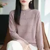 Suéter de Punto de Cuello Alto a Media Manga Tejido Intrincadamente Estilo Old Money para Mujer, Nueva Moda 2026 Cálido Top Capa Base
