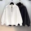 Sudadera Casual con Cuello Medio para Hombre, Tendencia Otoño e Invierno 2026, Versátil, Diseño de Cremallera, Manga Larga, Chaqueta Estilo Hong Kong