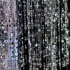 Adereços de Casamento Estilo Coreano Lantejoulas Prateadas Lantejoulas Redondas Espelhadas Decoração de Casamento Suspensa Cortina Decorativa