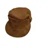 Sombrero plano plegable de gamuza de alta calidad para equitación para mujer, otoño e invierno, tacto afelpado elegante, gorra de béisbol estilo chica rica vintage