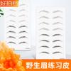 Línea de Cejas Salvajes Ejercicio de Cejas Piel No Cáñamo Copia Diseño de Cejas para Principiantes Piel Bordada Simulación Piel de Silicona Suave Piel Falsa