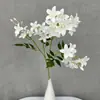Buquê Artificial de Delfínio para Decoração de Casa e Casamento, Flores Artificiais, Ornamentos de Jardim Simulados, Arranjos Florais e Flores Artificiais Decorativas