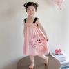 Camisón de Verano para Niñas de Manga Corta Fino Pijama para Niños Recién Llegado Padre-hijo Niños Grandes Princesa Ropa para el Hogar