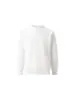 Sudadera casual de mujer estilo coreano con cuello redondo, hombros caídos, forro polar, corte holgado, mangas largas, suave y ligera, camisa básica versátil