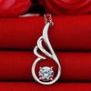 Collar de Plata de Ley 925 Genuina Chiba para Mujer Estilo Coreano Kaiyun Primera Joyería Cadena Clavícula Colgante Ala Ángel Guardián Regalo