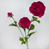 Nova Flor Artificial Elegante 3 Cabeças Lótus Luxo Acessível Decoração de Mesa para Sala de Estar Flor Artificial Decoração de Casamento Arranjo de Flores