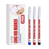 Plumón Marcador Jue Fish de Cabeza Larga para Agujeros Profundos, Impermeable y de Fácil Evaporación, Marcador Duradero Multicolor para Carpintería y Uso Doméstico