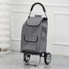 Carrito de compras para personas mayores, ligero, para el hogar, con bolsillo lateral, plegable y pequeño.