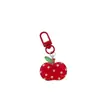 Nuevo para primavera y verano super hada lunares rojos manzana roja llavero colgante para mochila escolar ins regalo para novias pareja estuche para lápices joyería