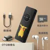 MP3 Player Portátil para Estudantes, Design Simples de Tira Longa com Desenho Animado, Player com Slot para Cartão Esportivo com Conjunto Completo de Fones de Ouvido para Atacado