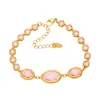 Azucarero Joyería Exquisita Europea y Americana Acero Inoxidable Piedra de Cristal Tobillera Combinación Verano Simple Lujo Ligero Versátil Accesorios para el Pie Venta al por Mayor