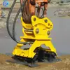 Escavadeira vibratória hidráulica compactador de fundação de pavimento equipamento de compactação compactador de plano inclinado