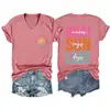 Barco olas rayos del sol Amazon eBay sitio independiente camiseta de mujer de manga corta con cuello en V, moderna y elegante