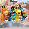 Llavero de oso de punto de dibujos animados, muñeco tridimensional 3D, pequeña joyería para tienda, adorno para mochila de estudiante, colgante para coche