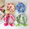 Pañuelo Cuadrado Pequeño de 55% Algodón y Lino Bufanda para Mujer de Primavera y Verano Estilo Coreano Pañuelo para la Cabeza Moda Cinturón Decorativo para el Cabello Pañuelo de Flores Bufanda