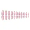 Comércio Exterior Transfronteiriço Gelo Transparente Rosa Amêndoa Unhas Usáveis Unhas Postiças Suave Pura Lustre Estilo Brilhante Longas Unhas Postiças Manicure Adesivos