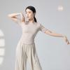 Traje de entrenamiento de danza clásica, otoño e invierno, nuevo, manga larga, cuello redondo, traje de entrenamiento corporal de danza moderna china.