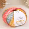 Fio de Nuvem Fio de Mohair Bola de Lã Cachecol Tingimento Degradê Chapéu Feito à Mão Tricô DIY Xale Suéter Fio de Lã Fio Tingido em Degradê