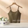 Sujetador Interior de Verano de Seda de Hielo para Mujer con Almohadillas para el Busto y Ombligo Descubierto, Chaleco Moldeador de Una Pieza de Alta Elasticidad para Uso Exterior