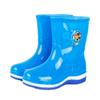 Botas de chuva infantis para meninos e meninas, cano baixo, antiderrapante, forrado com lã, quente, desenho animado, botas de chuva para estudantes, sapatos de borracha