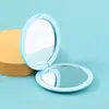Espejo plegable redondo de macarrón espejo de doble cara abatible espejo pequeño de regalo en stock al por mayor Espejo de maquillaje para estudiante de macarrón